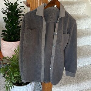 Dylan Anthropologie Super Soft Brown Button Down Shacket